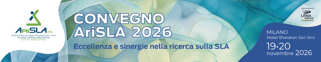 Convegno AriSLA 2026 — Eccellenza e sinergie nella ricerca sulla SLA. 19–20 novembre 2026, Hotel Sheraton San Siro, Milano
